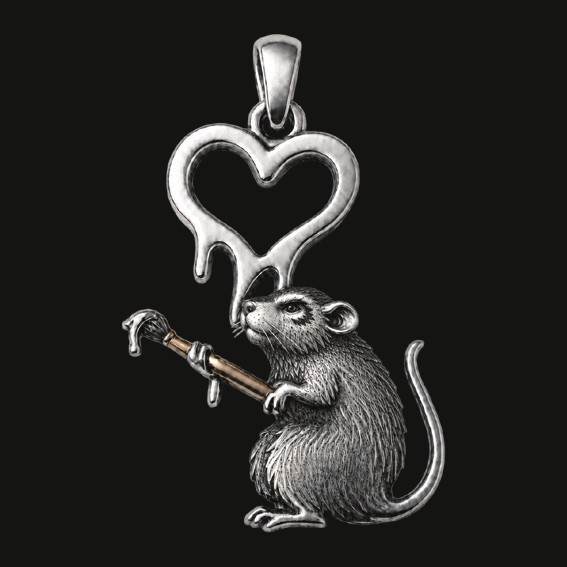 Heart Rat Patina ネックレス