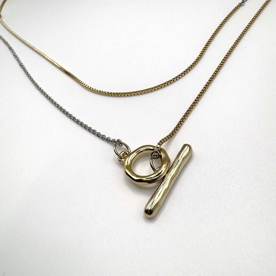 Twin chain necklace｜二連（SUS-05）